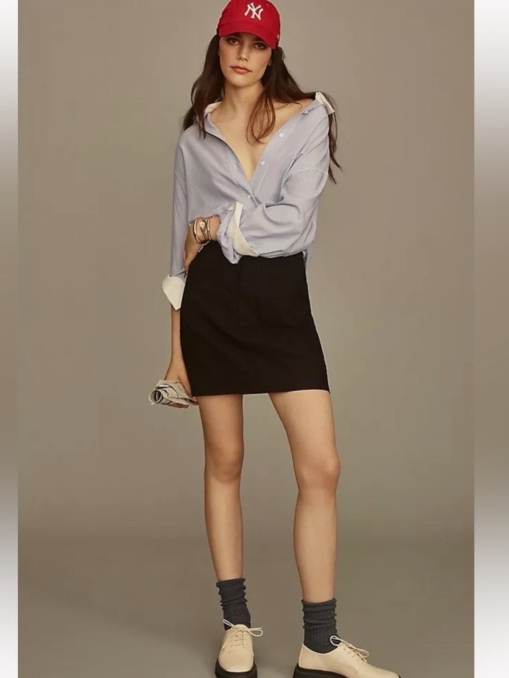 Maeve The Colette Mini Skirt in black